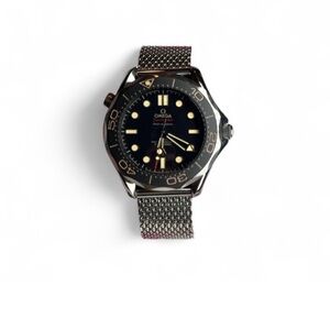 Omega Silver and Black Men's Watch